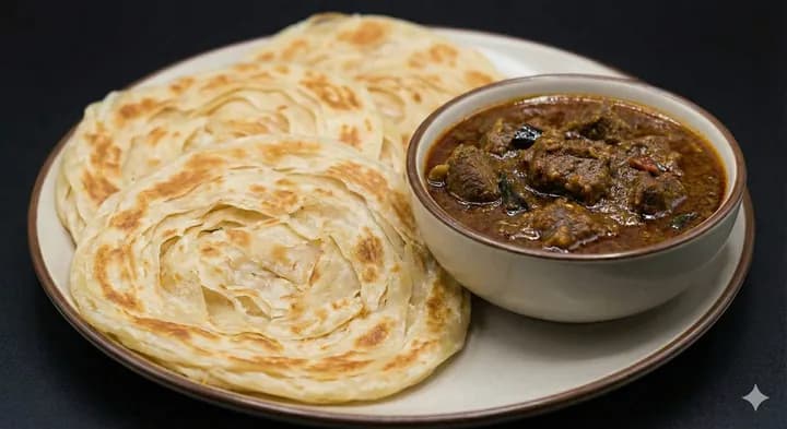 Porotta with beef fry